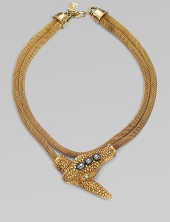 Kara Ross 14k Goldplated Snake Necklace - Lyst