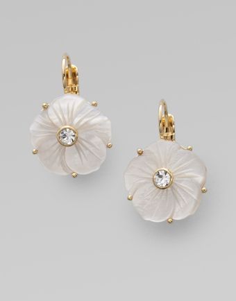Kate Spade Mother Of Pearl Flower Earrings - Lyst