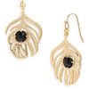 Kendra Scott Rita Small Leaf & Stone Earrings in Black - Lyst