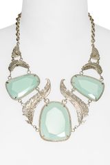 Kendra Scott Ignacia Feather & Stone Statement Necklace