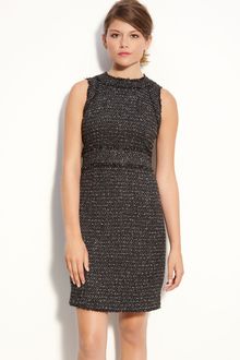 Michael by Michael Kors Fringe Tweed Dress - Lyst