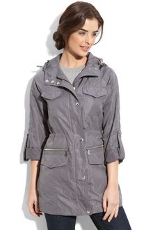 Michael by Michael Kors Metallic Anorak - Lyst