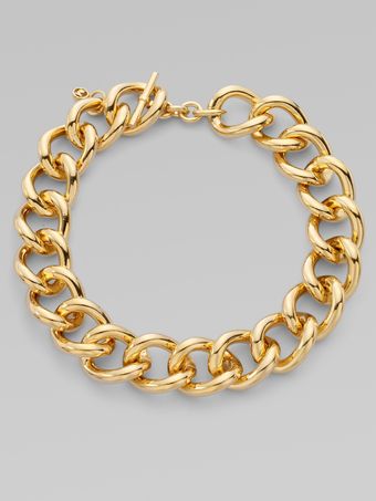 Michael Kors Goldtone Short Chunky Necklace - Lyst