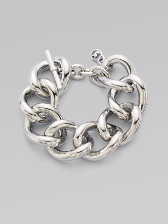 Michael Kors Silvertone Chain Link Bracelet - Lyst