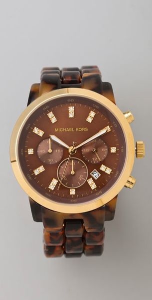 Michael Kors Tortoise Watch - Lyst