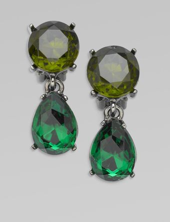 Oscar de la Renta Faceted Crystal Drop Earrings - Lyst