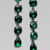 Oscar De La Renta Linked Crystal Drop Earrings in Green (emerald) - Lyst