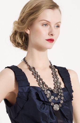 Oscar de la Renta Triple Strand Necklace - Lyst
