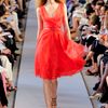 Oscar De La Renta Spring 2012 Floaty Red Dress in Red - Lyst