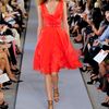 Oscar De La Renta Spring 2012 Floaty Red Dress in Red - Lyst