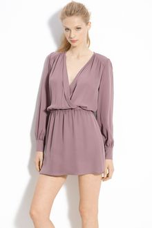 Parker Faux Wrap Silk Georgette Dress - Lyst