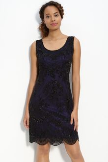 Patra Beaded Chiffon Tank Dress - Lyst