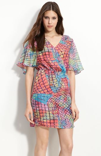 Presley Skye Presley Skye Print Chiffon Blouson Dress - Lyst