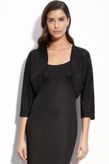 St. John Evening Embellished Fine Gauge Knit Shrug - Lyst