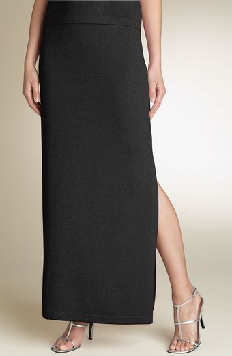St. John Evening Santana Knit Side Slit Skirt - Lyst