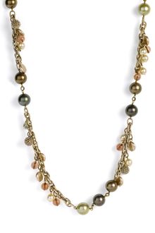 St. John Collection Faux Pearl & Bead Chain Necklace - Lyst