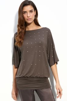 St. John Yellow Label Mezzo Embellished Jersey Top - Lyst