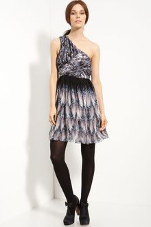 Tibi One Shoulder Chiffon Dress - Lyst