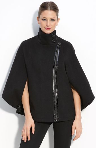 Via Spiga Zippered Asymmetrical Cape - Lyst