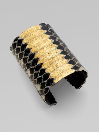Yves Saint Laurent Black Mamba Cuff Bangle - Lyst