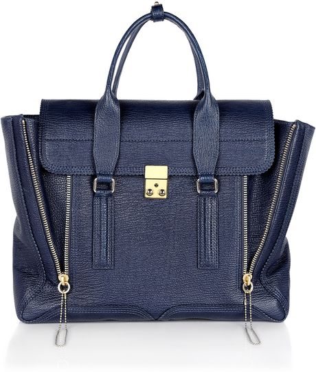 3.1 Phillip Lim Ink Blue Pashli Top Handle Tote in Blue (ink) - Lyst