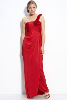 Adrianna Papell One Shoulder Jersey Dress - Lyst