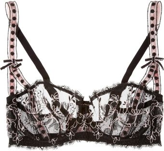 Agent Provocateur Evalyn Embroidered Lace Balconette Bra - Lyst