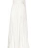 Alberta Ferretti Lacetrimmed Silkchiffon Gown in White - Lyst