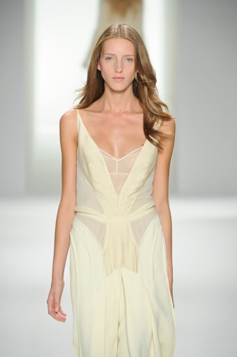 Calvin Klein Spring 2012 White Panel Midi Dress - Lyst