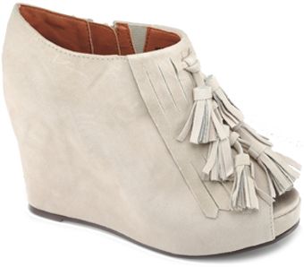 Jeffrey Campbell Mary Lou - Ivory Suede Wedge - Lyst