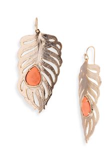 Kendra Scott Large Stone Leaf Earrings - Lyst