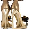 Lanvin Framewedge Metallicleather Sandals in Gold - Lyst