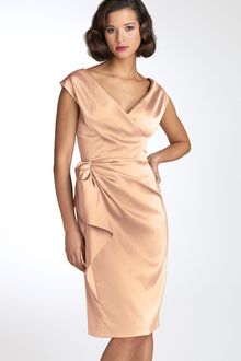 Maggy London Stretch Satin Sheath Dress - Lyst