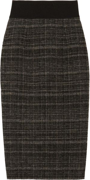  Wool-blend Tweed Pencil Skirt 