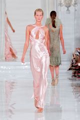 Ralph Lauren Spring 2012 Pink Silk Crossover Evening Gown