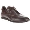 Santoni Leather Trainer in Brown for Men - Lyst