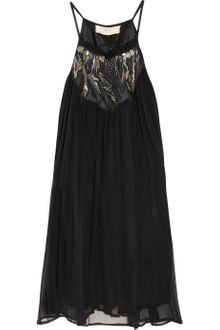Vanessa Bruno Athé Embellished Silk-crepe Dress - Lyst