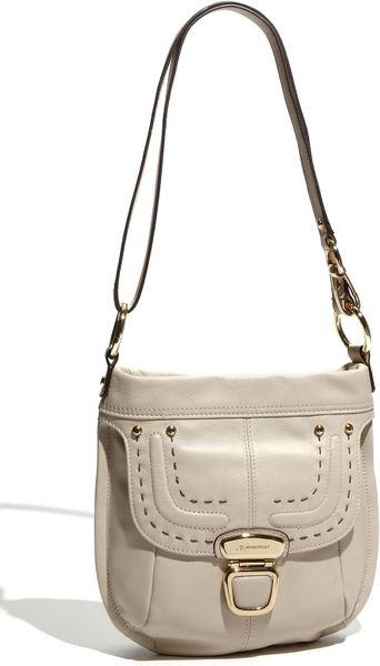 Makowsky Billie Front Flap Crossbody Bag in Beige (stone)