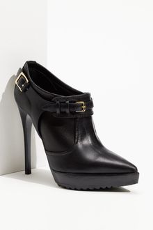 Burberry Leather Bootie - Lyst