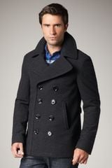 Burberry Brit Short Wool-blend Pea Coat