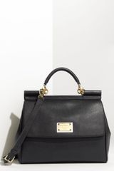Dolce & Gabbana Miss Sicily Calfskin Leather Satchel