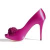 Dolce & Gabbana Lace Bow Satin Pump in Pink - Lyst