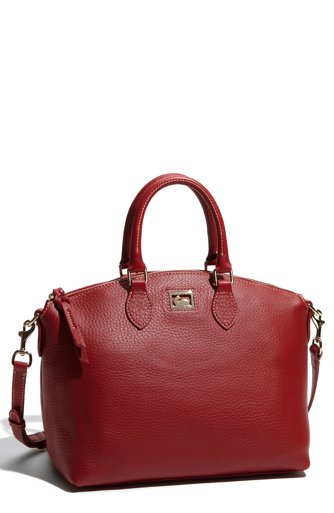 Dooney & Bourke Leather Dome Satchel in Red Lyst