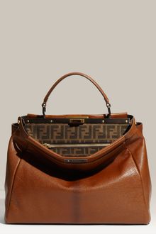 Fendi Peekaboo - Large Goatskin Leather Satchel - Lyst