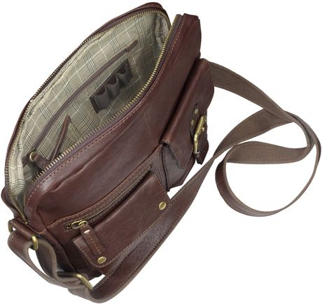 fossil mens leather bag