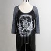 Free People Raglan Sleeve Concert Tee in Black (black combo) - Lyst