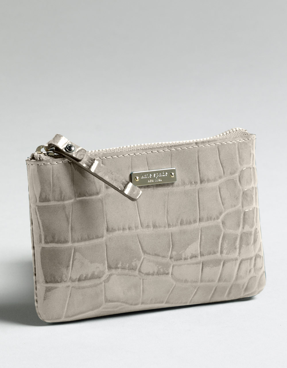 Kate Spade Knightsbridge Leather Coin Purse in Gray (goose) Lyst