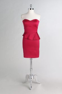 Max & Cleo Strapless Peplum Dress - Lyst
