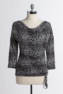 Michael by Michael Kors Boatneck Drawstring Top - Lyst
