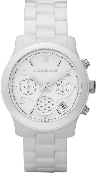 Michael Kors White Midsized Ceramic Watch - Lyst